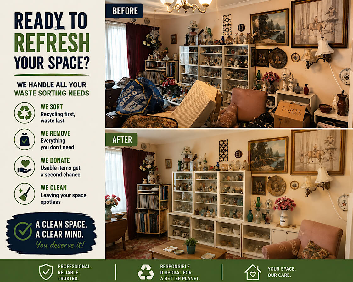 A cluttered room before clearance in Singleton